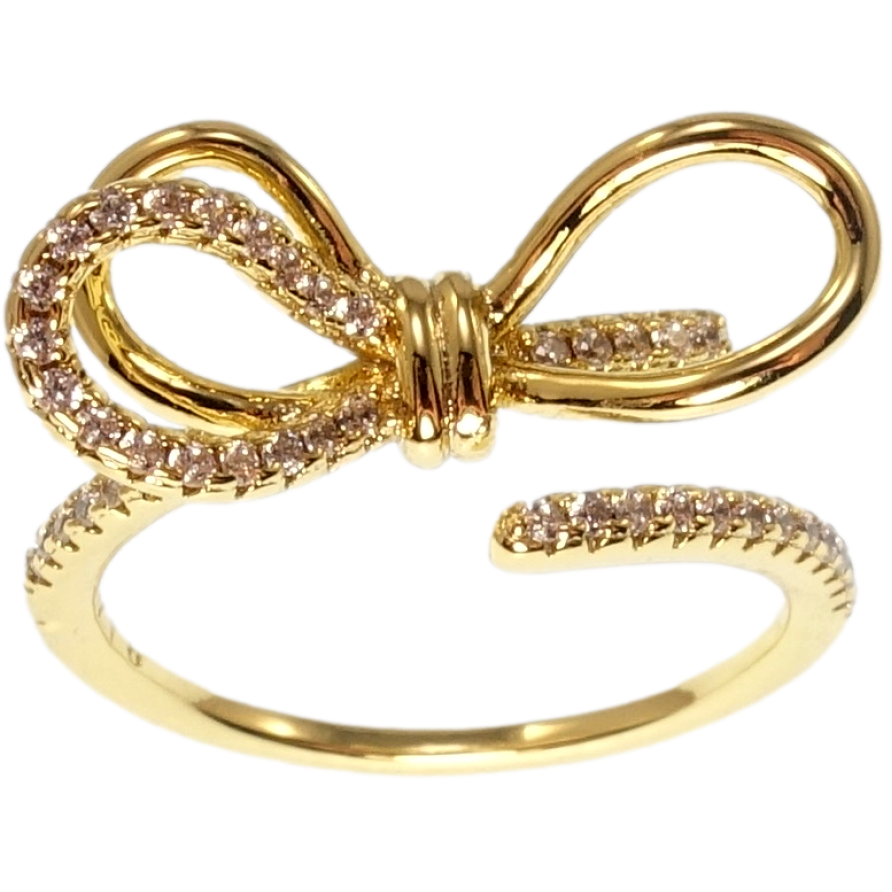 Каблучка Xuping QQMM Позолота 14K Бант фото №1 Каблучка Xuping QQMM Позолота 14K Бант фото №1