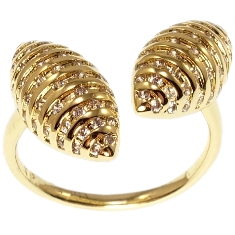 Каблучка Xuping QQMM Позолота 14K Інкрустація цирконієм фото №1