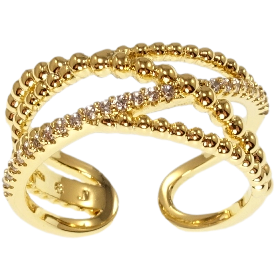 Кольцо Xuping QQMM Позолота 14K Инкрустация цирконием фото №1