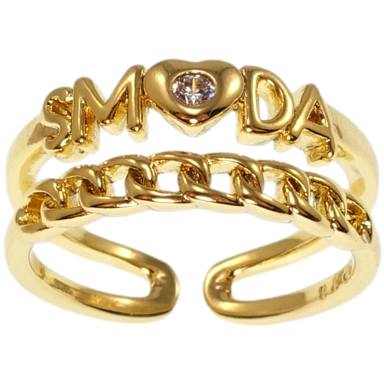 Каблучка Xuping QQMM Позолота 14K Smoda фото №1 Каблучка Xuping QQMM Позолота 14K Smoda фото №1