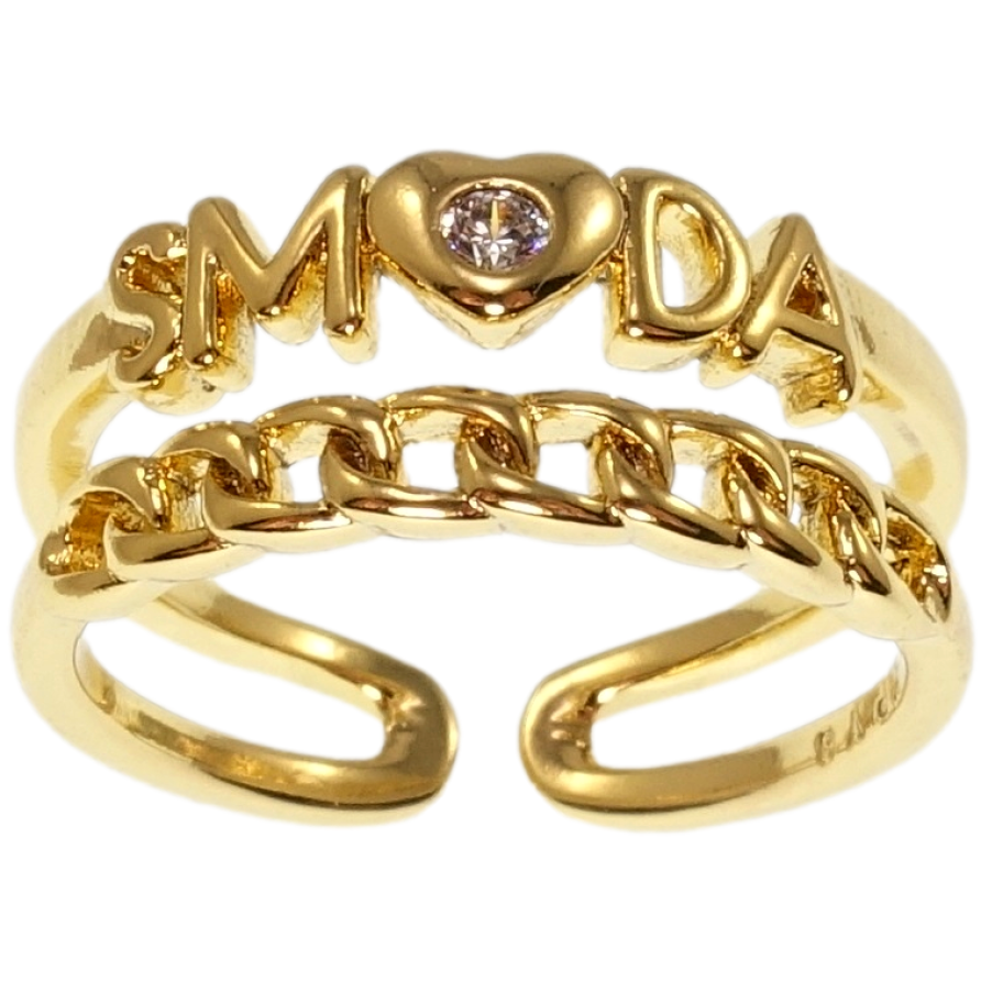 Каблучка Xuping QQMM Позолота 14K Smoda фото №1 Каблучка Xuping QQMM Позолота 14K Smoda фото №1