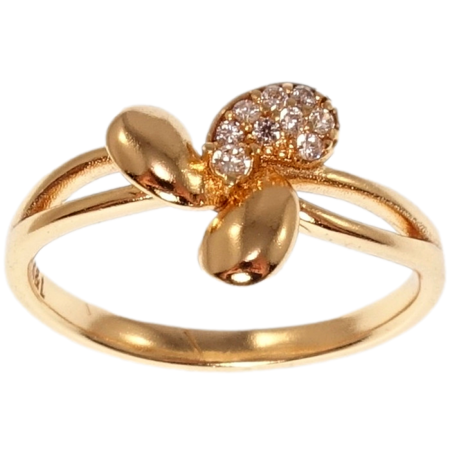 Кольцо Xuping M&L Цвет 18K Трёхлистный цветочек фото №1