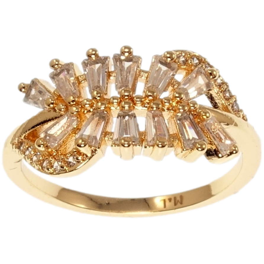 Кольцо Xuping M&L Цвет 18K Кристальная веточка фото №1