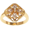 Каблучка Xuping M&L колір 18K "Ромб з кристалами" фото №2
