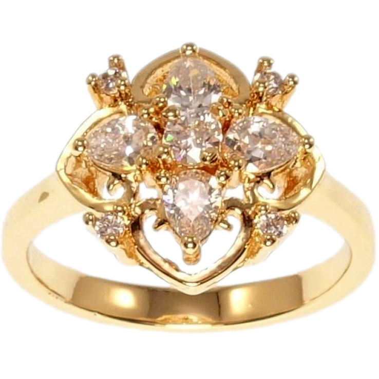 Каблучка Xuping M&L Колір 18K Розкішна квітка нар. 16.5,17.5 фото №13