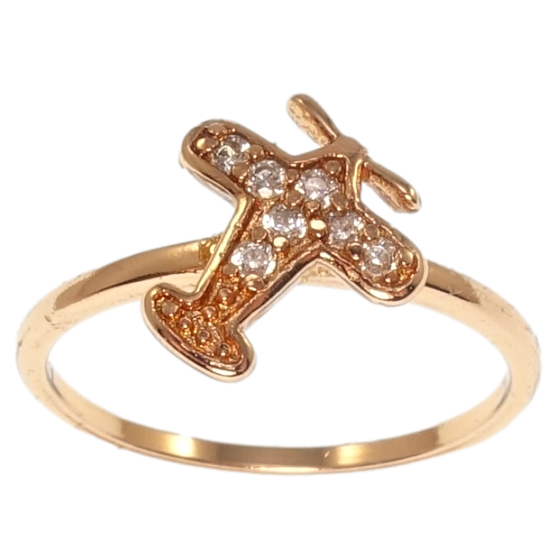 Кольцо Xuping Позолота РО Самолет фото №1