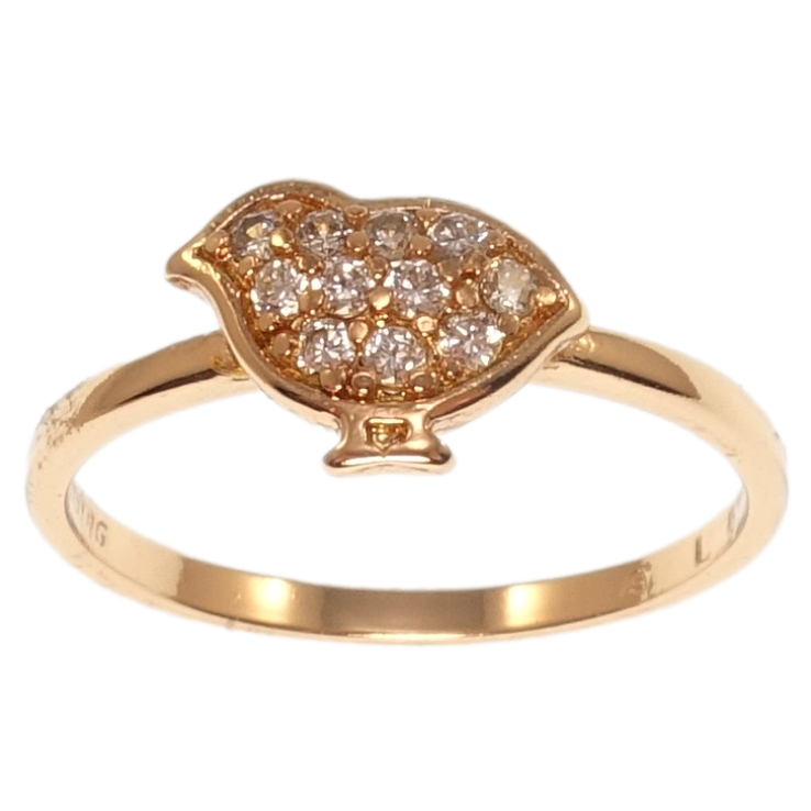 Кольцо Xuping Позолота РО Птичка фото №13