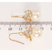 Сережки Xuping QQMM Позолота 18K французький замок Перлини з квітковим куполом фото №2 Сережки Xuping QQMM Позолота 18K французький замок Перлини з квітковим куполом фото №2