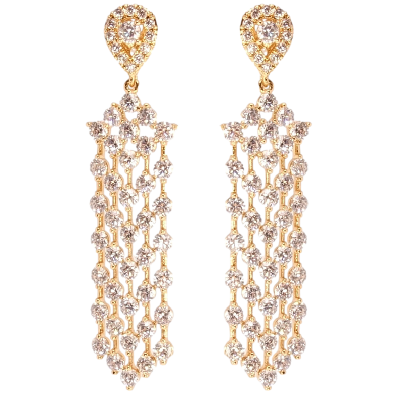 Сережки Xuping QQMM Позолота 18K пусети Кристальна грація фото №2 Сережки Xuping QQMM Позолота 18K пусети Кристальна грація фото №2