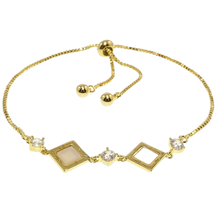 Браслет Xuping QQMM Позолота 14K Ланцюжок та ромбові вставки з перламутром на бігунку 12-23см х 1мм фото №23 Браслет Xuping QQMM Позолота 14K Ланцюжок та ромбові вставки з перламутром на бігунку 12-23см х 1мм фото №23