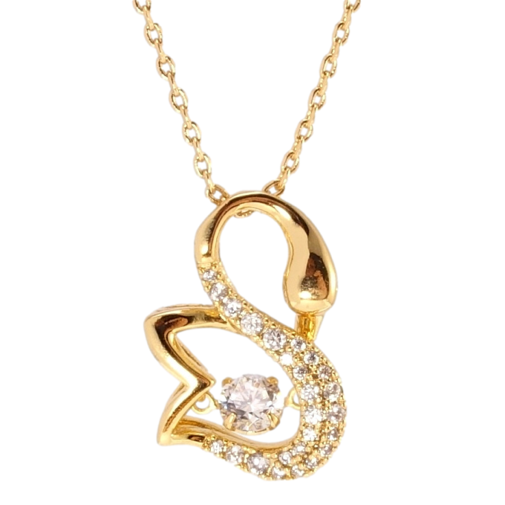 Кулон на ланцюжку Xuping QQMM Позолота 18K Лебідь з Танцювальним кристалом довжина 41,5-44,5см х 1мм фото №3 Кулон на ланцюжку Xuping QQMM Позолота 18K Лебідь з Танцювальним кристалом довжина 41,5-44,5см х 1мм фото №3