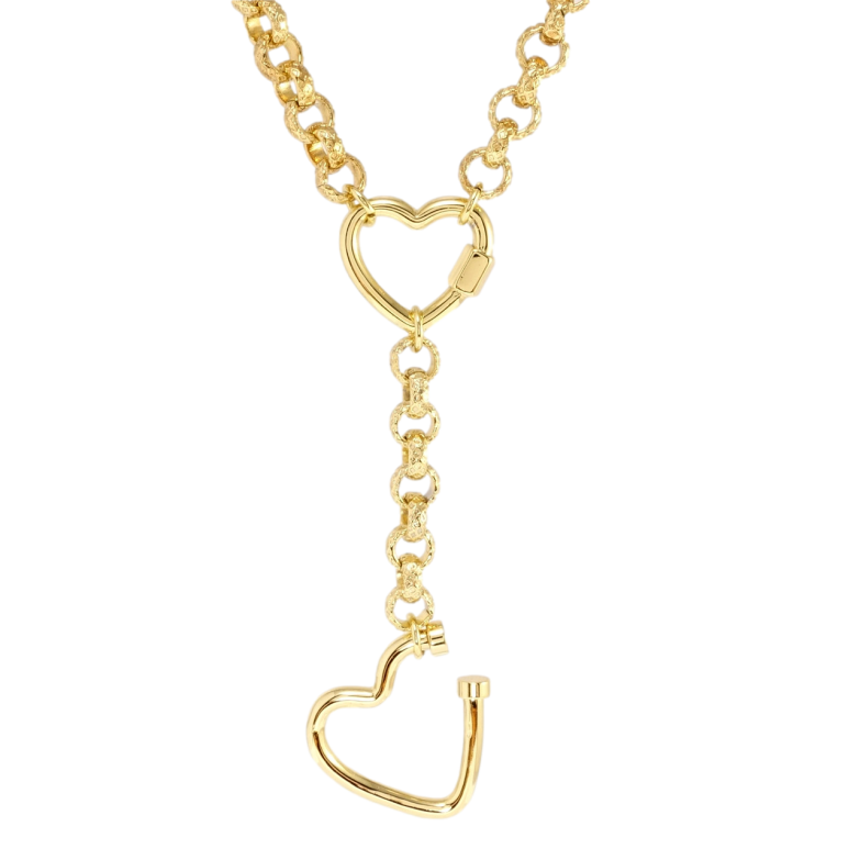 Кулон на цепочке Xuping QQMM Позолота 14K Сердечки на цепочке Бельцер длинна с доп.цепочкой 41-46,5см х 6мм фото №1