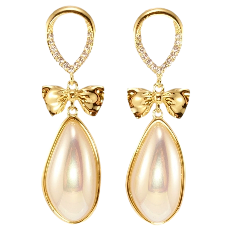 Серьги Xuping JEAN GOUJON Позолота 14K пусеты Каплевидные подвески с бантами фото №1 Серьги Xuping JEAN GOUJON Позолота 14K пусеты Каплевидные подвески с бантами фото №1