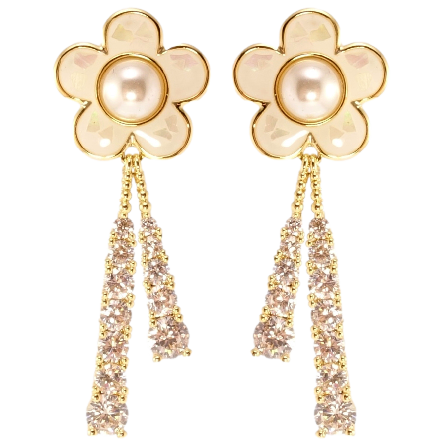 Серьги Xuping JEAN GOUJON Позолота 14K пусеты Жемчужные цветочки фото №1 Серьги Xuping JEAN GOUJON Позолота 14K пусеты Жемчужные цветочки фото №1