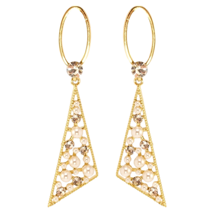 Сережки Xuping JEAN GOUJON Позолота 14K пусети Перлинний каприз фото №19 Сережки Xuping JEAN GOUJON Позолота 14K пусети Перлинний каприз фото №19