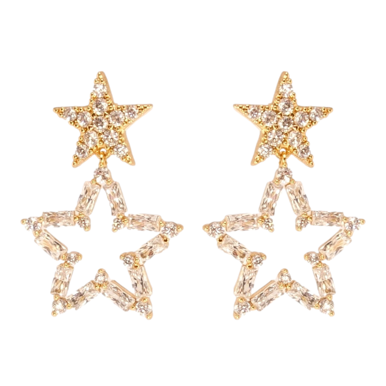 Серьги Xuping JEAN GOUJON Позолота 18K пусеты Звезды инкрустация цирконием фото №3 Серьги Xuping JEAN GOUJON Позолота 18K пусеты Звезды инкрустация цирконием фото №3