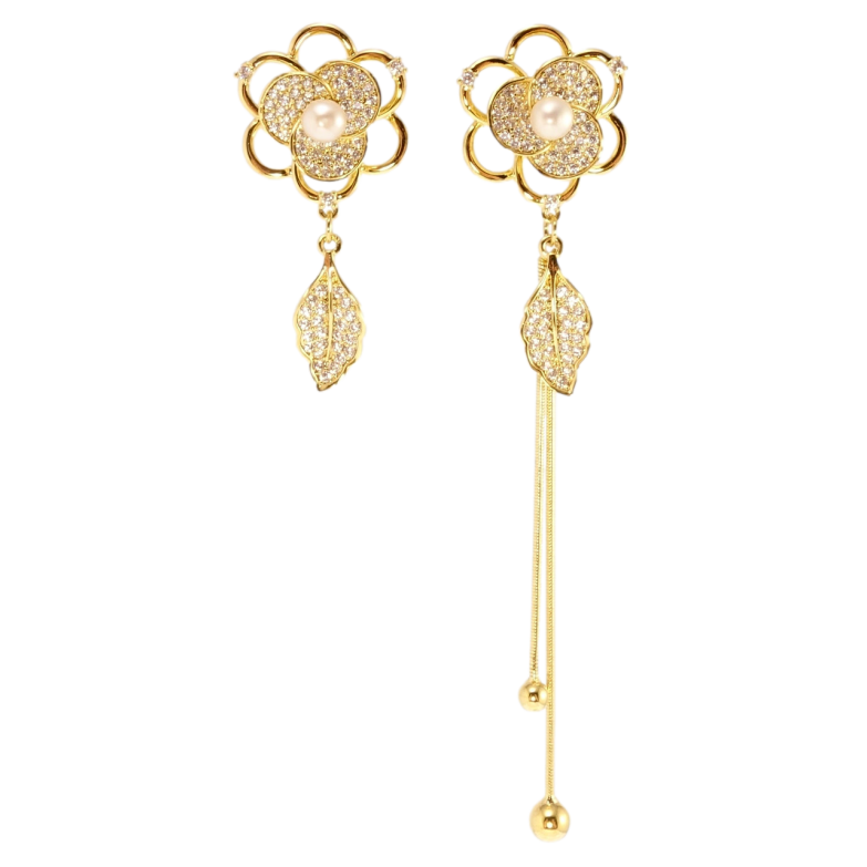 Сережки Xuping JEAN GOUJON Позолота 14K пусети Квіткова асиметрія фото №1 Сережки Xuping JEAN GOUJON Позолота 14K пусети Квіткова асиметрія фото №1