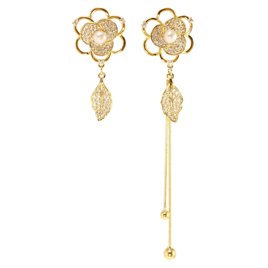 Сережки Xuping JEAN GOUJON Позолота 14K пусети Квіткова асиметрія фото №1 Сережки Xuping JEAN GOUJON Позолота 14K пусети Квіткова асиметрія фото №1