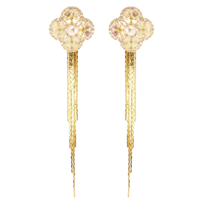 Сережки Xuping JEAN GOUJON Позолота 14K пусети Квіткова екзотика фото №1 Сережки Xuping JEAN GOUJON Позолота 14K пусети Квіткова екзотика фото №1