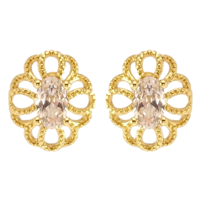Сережки Xuping JEAN GOUJON Позолота 14K пусети Декоративні квіточки з кристалами фото №1 Сережки Xuping JEAN GOUJON Позолота 14K пусети Декоративні квіточки з кристалами фото №1