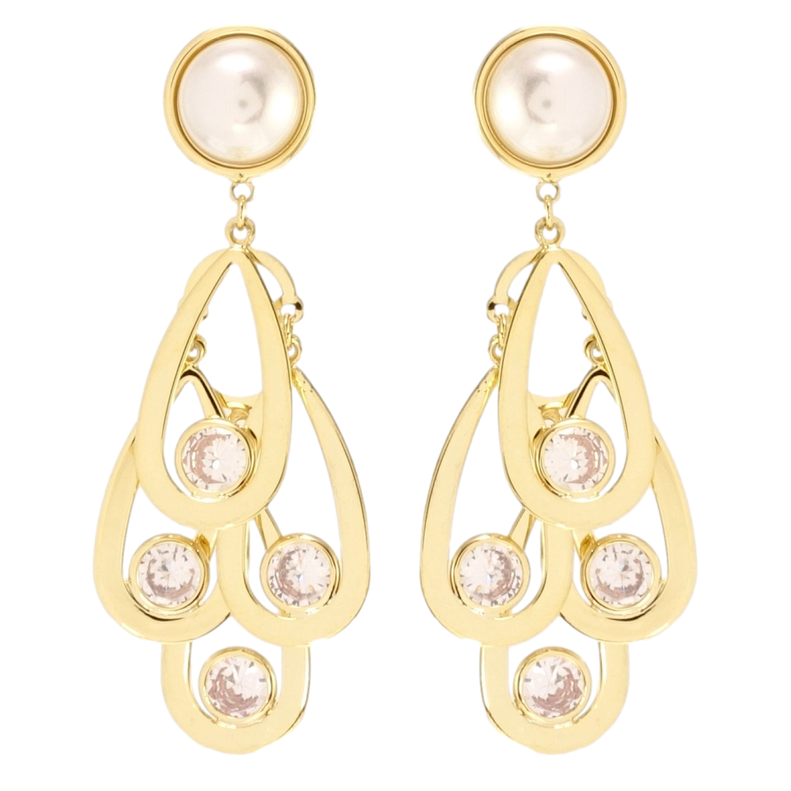 Сережки Xuping JEAN GOUJON Позолота 14K пусети Пава фото №1 Сережки Xuping JEAN GOUJON Позолота 14K пусети Пава фото №1