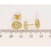 Сережки Xuping JEAN GOUJON Позолота 14K пусети Круги з хвилястими доріжками цирконію ø 10мм фото №2 Сережки Xuping JEAN GOUJON Позолота 14K пусети Круги з хвилястими доріжками цирконію ø 10мм фото №2