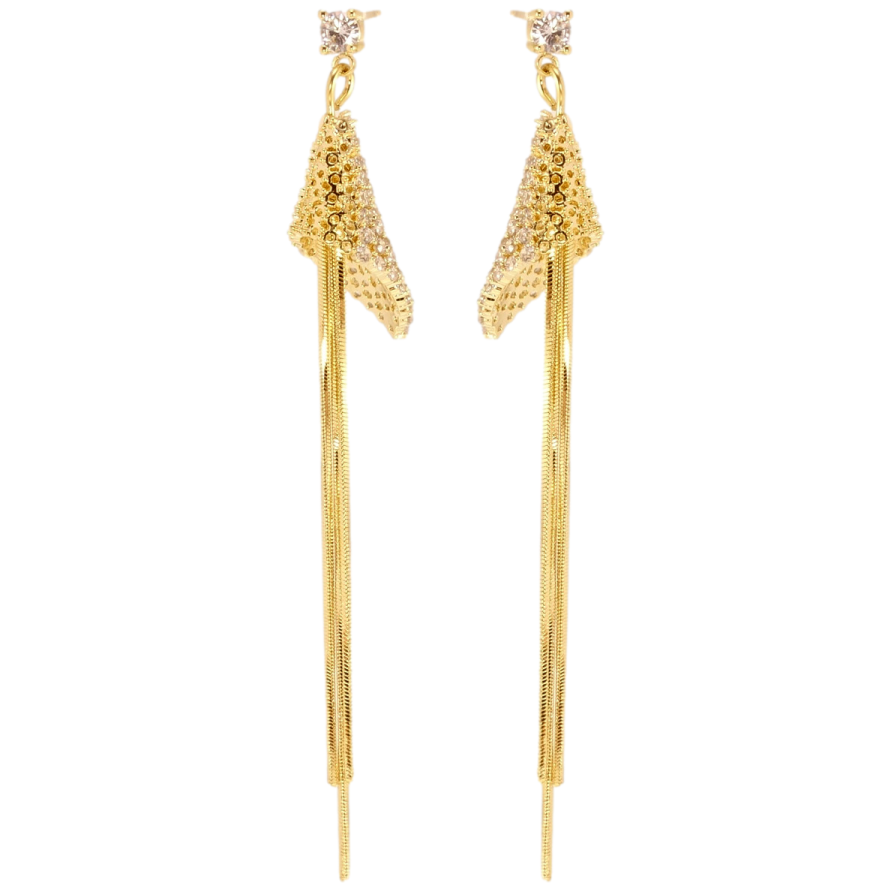 Сережки Xuping JEAN GOUJON Позолота 14K пусети Декоративні підвіски на ланцюжках фото №1 Сережки Xuping JEAN GOUJON Позолота 14K пусети Декоративні підвіски на ланцюжках фото №1