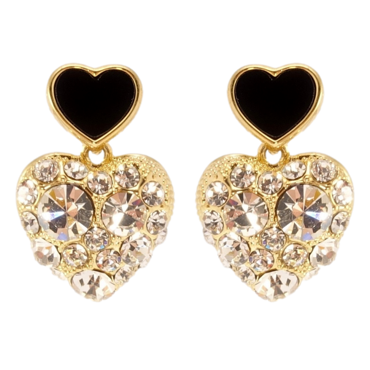 Сережки Xuping JEAN GOUJON Позолота 14K пусети Сердечка з цирконієм фото №4 Сережки Xuping JEAN GOUJON Позолота 14K пусети Сердечка з цирконієм фото №4