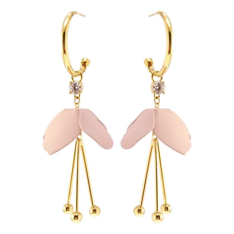 Сережки Xuping JEAN GOUJON Позолота 14K пусети Пудрові квіточки фото №1 Сережки Xuping JEAN GOUJON Позолота 14K пусети Пудрові квіточки фото №1