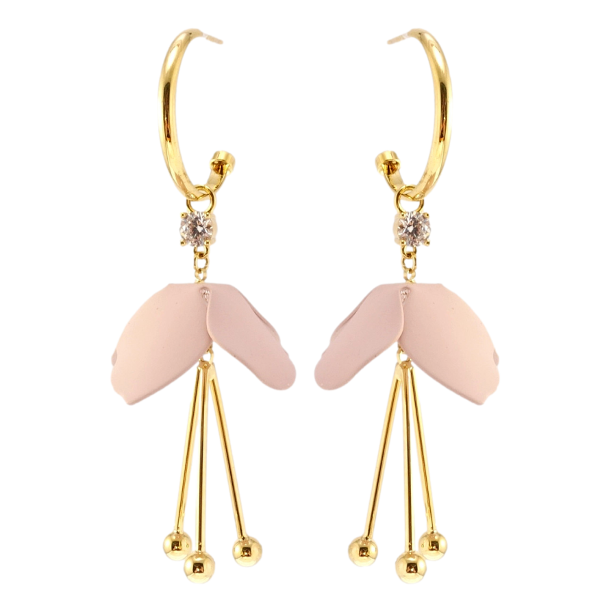 Сережки Xuping JEAN GOUJON Позолота 14K пусети Пудрові квіточки фото №1 Сережки Xuping JEAN GOUJON Позолота 14K пусети Пудрові квіточки фото №1