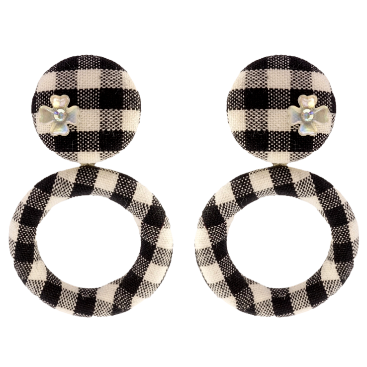 Сережки Xuping JEAN GOUJON Позолота 14K пусети Колечки обтягнуті тканиною фото №9 Сережки Xuping JEAN GOUJON Позолота 14K пусети Колечки обтягнуті тканиною фото №9