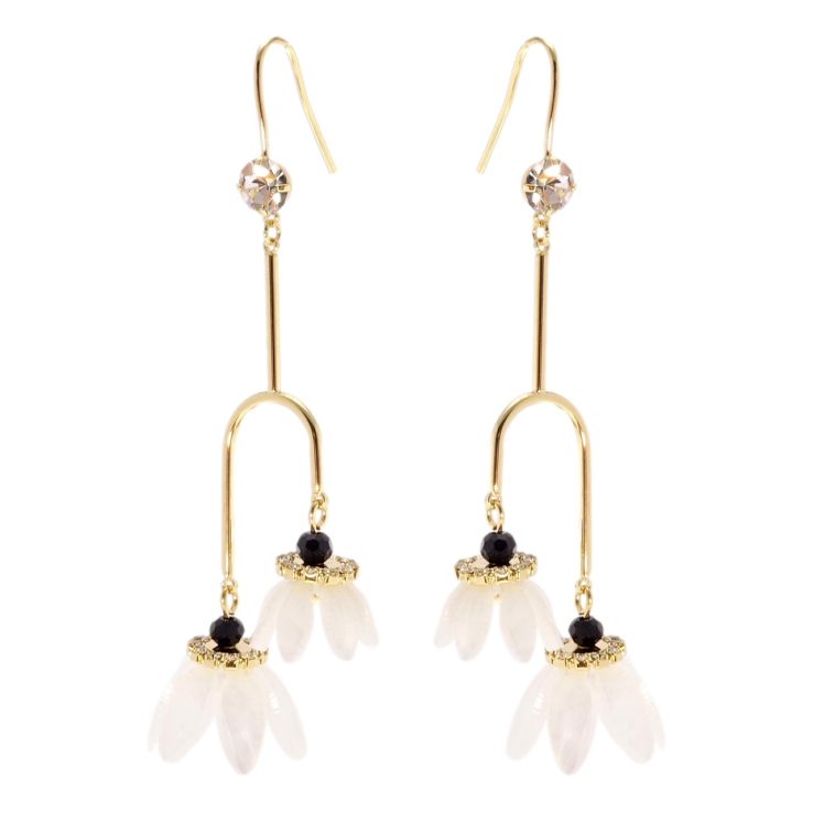 Сережки Xuping JEAN GOUJON Позолота 14K французький замок Квіткова ніжність фото №10 Сережки Xuping JEAN GOUJON Позолота 14K французький замок Квіткова ніжність фото №10