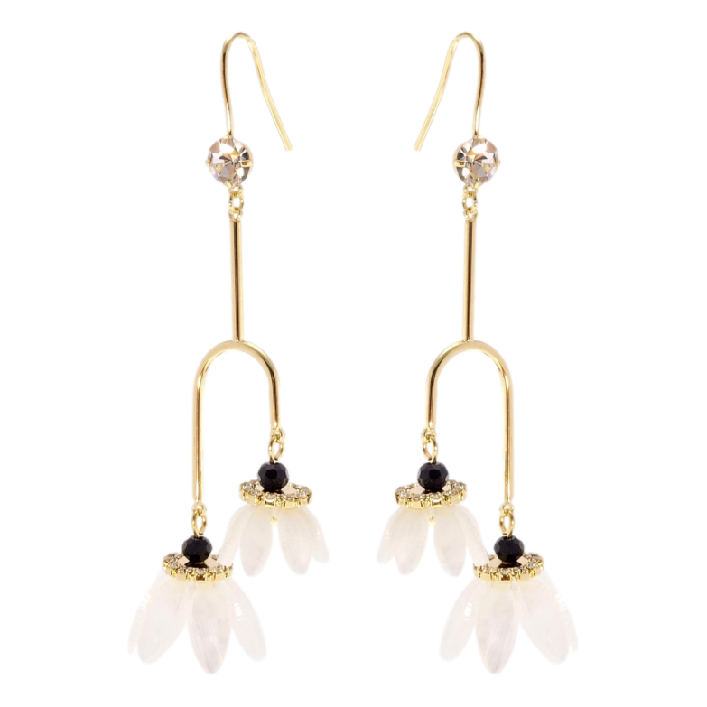 Сережки Xuping JEAN GOUJON Позолота 14K французький замок Квіткова ніжність фото №1 Сережки Xuping JEAN GOUJON Позолота 14K французький замок Квіткова ніжність фото №1