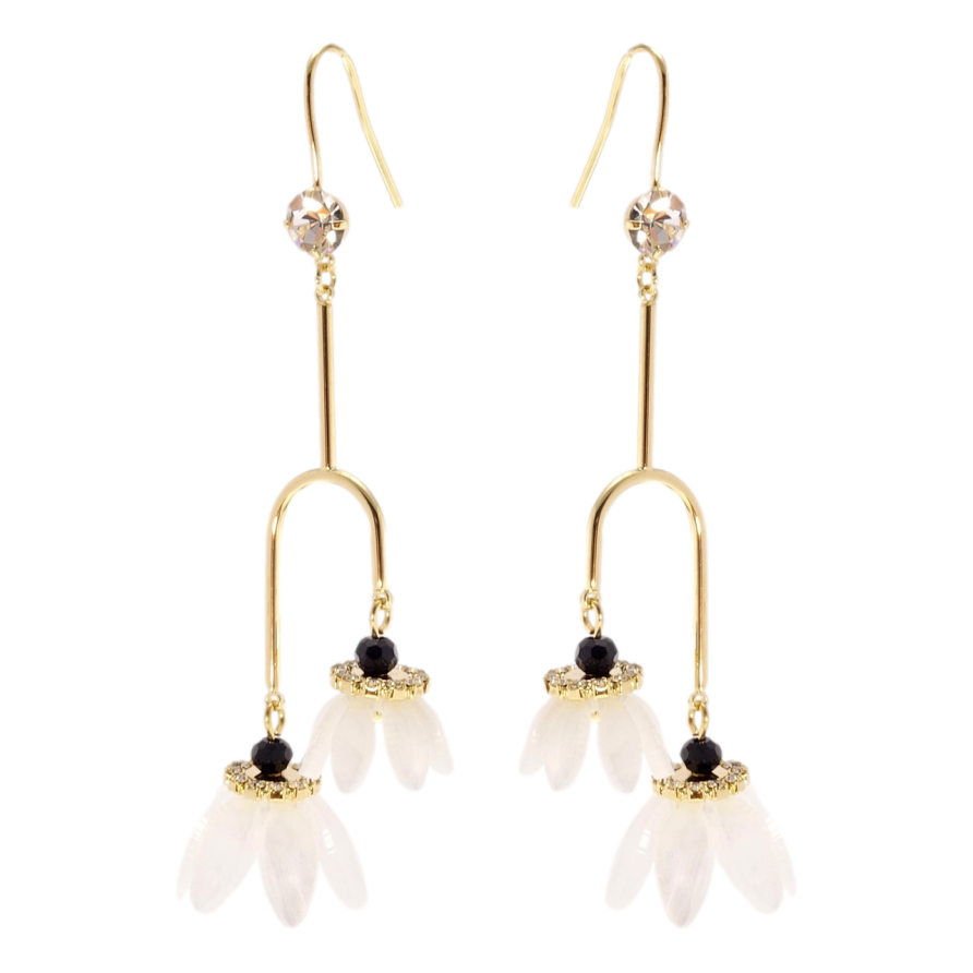 Сережки Xuping JEAN GOUJON Позолота 14K французький замок Квіткова ніжність фото №1 Сережки Xuping JEAN GOUJON Позолота 14K французький замок Квіткова ніжність фото №1