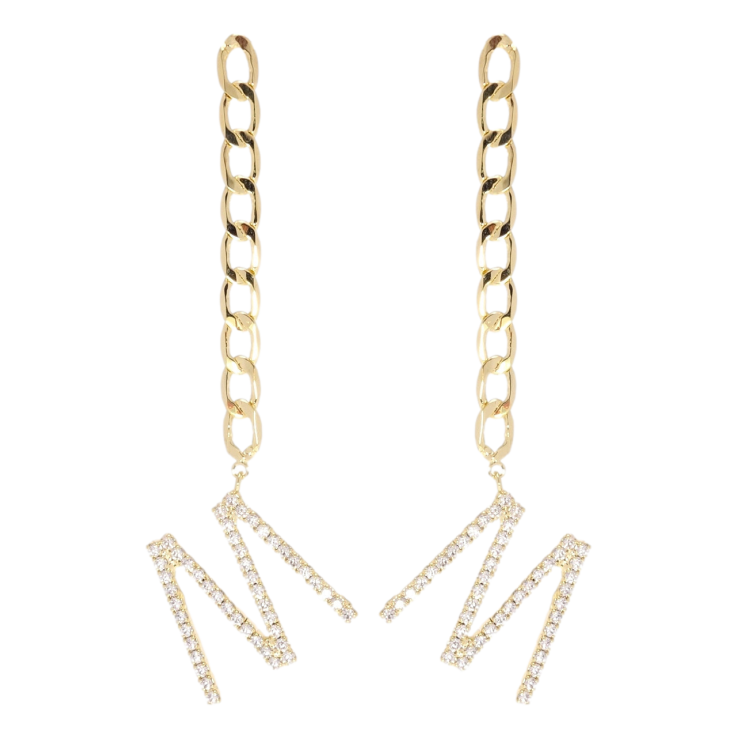 Сережки Xuping JEAN GOUJON Позолота 14K пусети Ланцюжок з літерою М фото №16 Сережки Xuping JEAN GOUJON Позолота 14K пусети Ланцюжок з літерою М фото №16