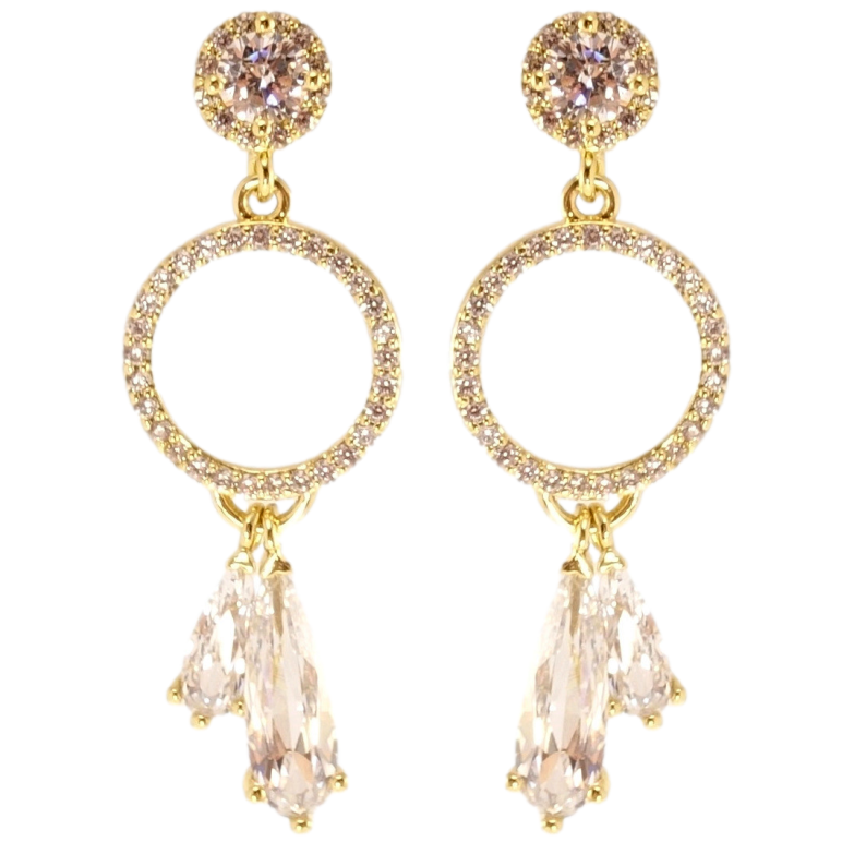 Сережки Xuping JEAN GOUJON Позолота 14K пусети Елегантні підвіски фото №1 Сережки Xuping JEAN GOUJON Позолота 14K пусети Елегантні підвіски фото №1