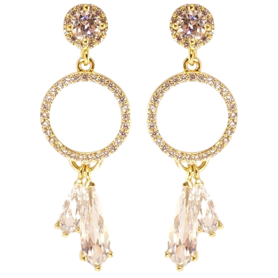 Сережки Xuping JEAN GOUJON Позолота 14K пусети Елегантні підвіски фото №1 Сережки Xuping JEAN GOUJON Позолота 14K пусети Елегантні підвіски фото №1