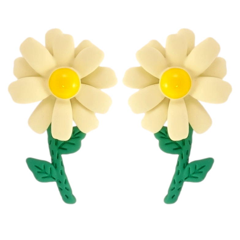 Серьги Xuping JEAN GOUJON Родий пусеты Цветочки с прокраской эмалью фото №2 Серьги Xuping JEAN GOUJON Родий пусеты Цветочки с прокраской эмалью фото №2