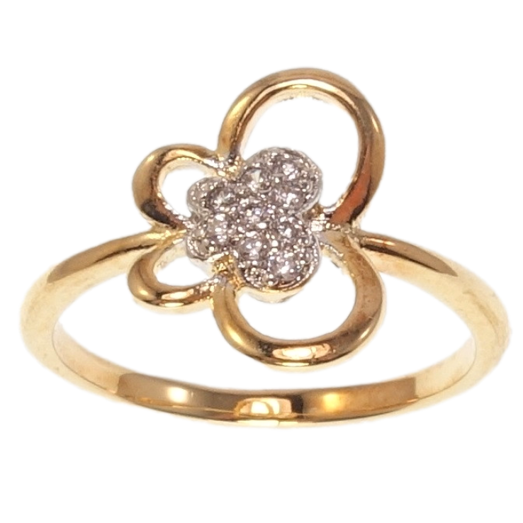 Кольцо Xuping Позолота+Родий Бабочка фото №4