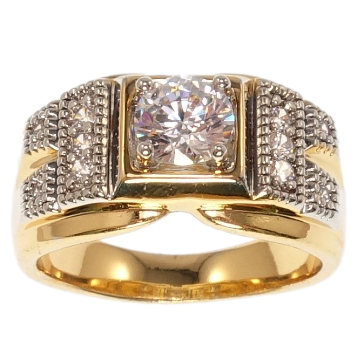 Перстень Xuping Позолота+Родій Холодний блиск кристалів фото №8