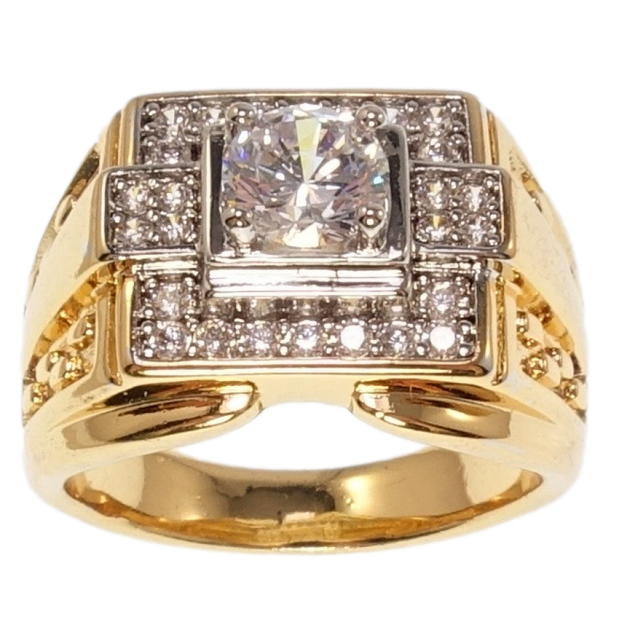 Перстень Xuping Позолота+Родій Класична витонченість фото №1