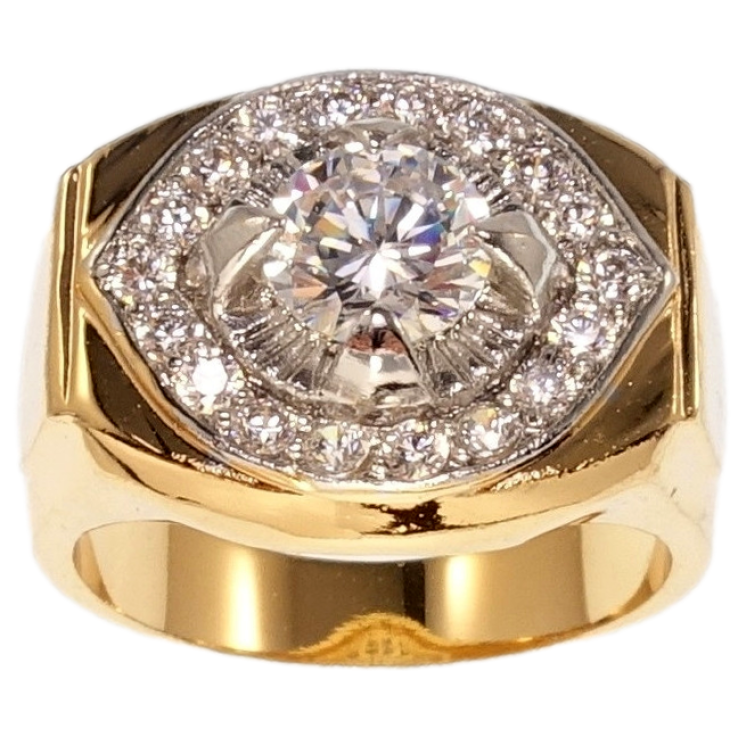 Перстень Xuping Позолота+Родій Всевидяче око фото №2