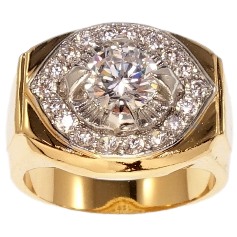 Перстень Xuping Позолота+Родий Всевидящее око фото №1