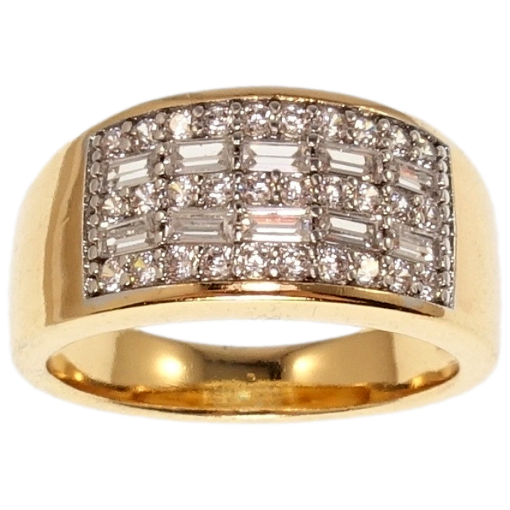 Перстень Xuping Позолота+Родій Інкрустація цирконієм фото №6