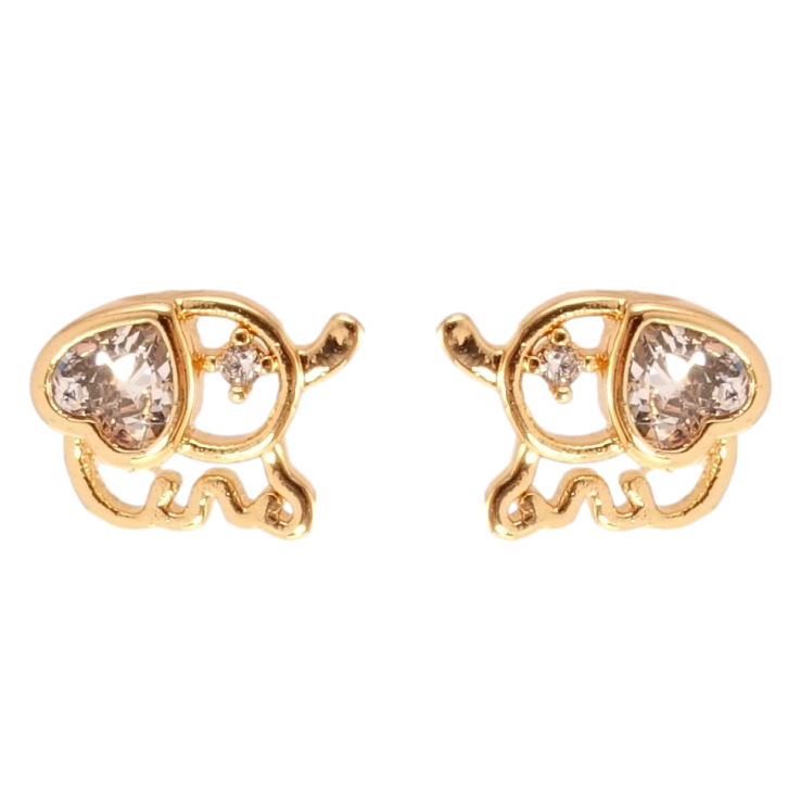 Сережки дитячі Xuping Позолота 18K пусети Слоники фото №13