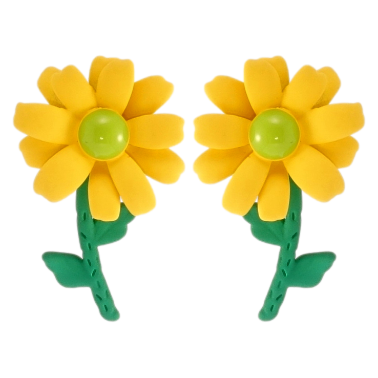 Сережки Xuping JEAN GOUJON Родій пусети Квіточки пофарбована емаллю фото №16