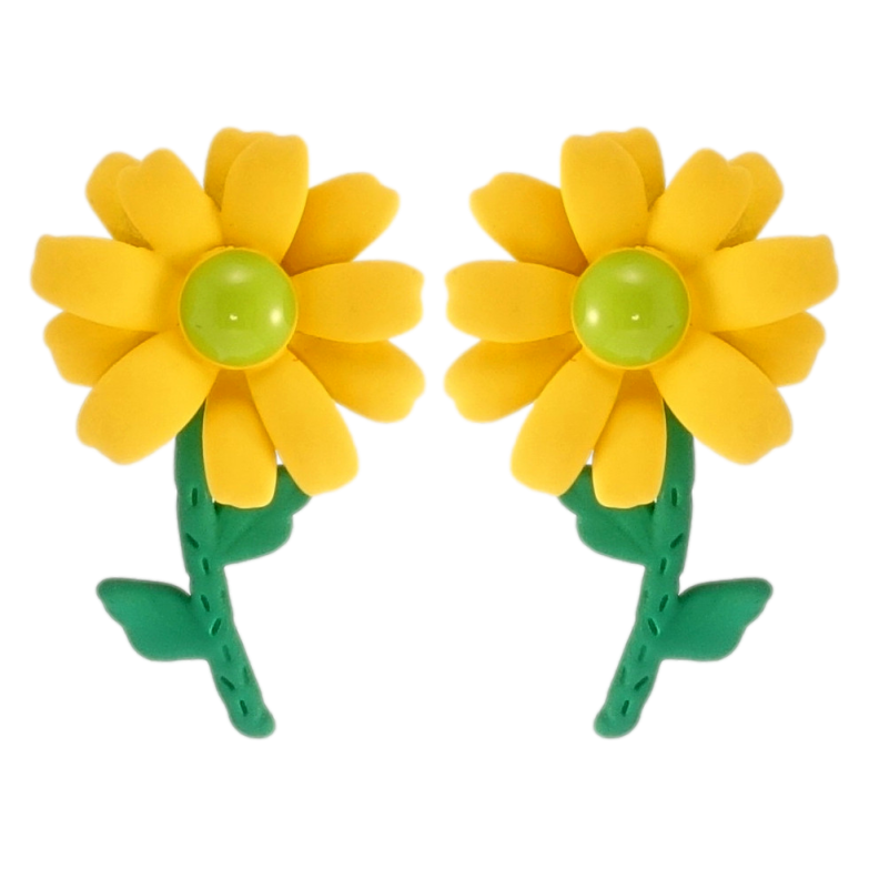 Серьги Xuping JEAN GOUJON Родий пусеты Цветочки с прокраской эмалью фото №1 Серьги Xuping JEAN GOUJON Родий пусеты Цветочки с прокраской эмалью фото №1