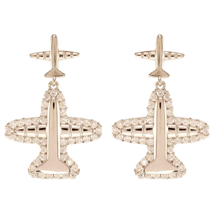 Сережки дитячі Xuping Родій пусети Літачки фото №1 Сережки дитячі Xuping Родій пусети Літачки фото №1