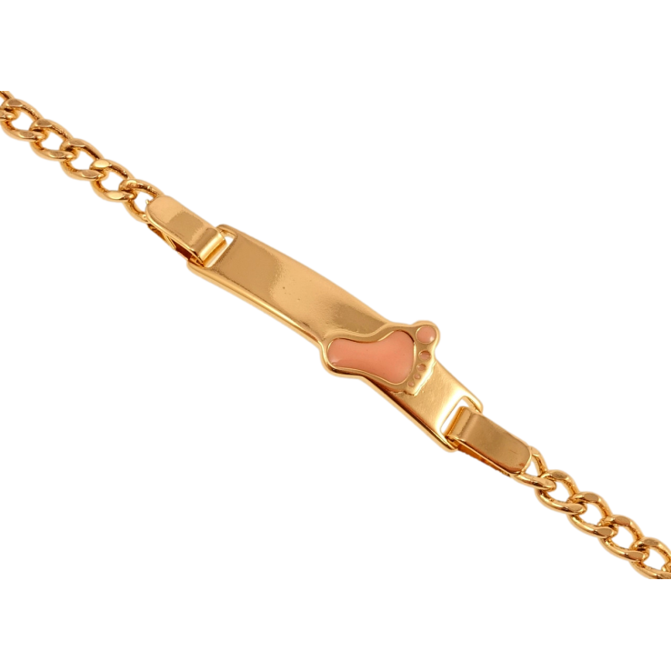 Браслет дитячий Xuping Позолота 18K Панцирне Плетіння з пластиною та рожевою емаллю довжина 14,15.5см х 3мм фото №15 Браслет дитячий Xuping Позолота 18K Панцирне Плетіння з пластиною та рожевою емаллю довжина 14,15.5см х 3мм фото №15