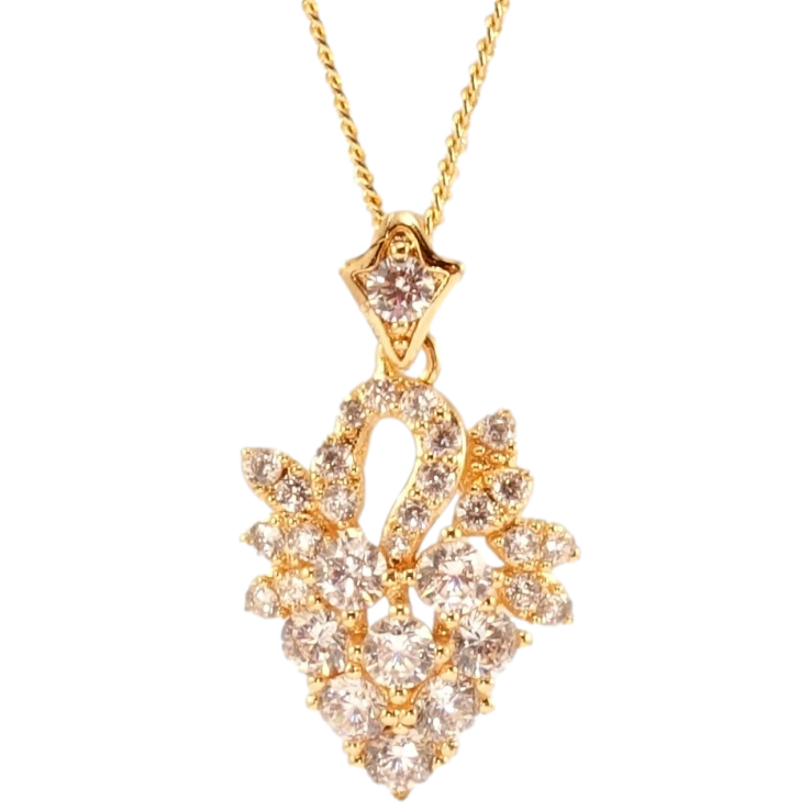 Кулон на цепочке Xuping M&L Цвет 18K Изящная кристальная подвеска длина 45см х 1мм фото №16